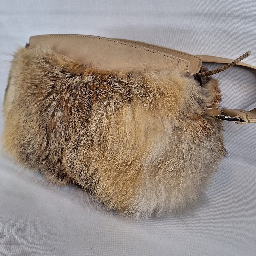 :FALOR: ITALIAN Leather & Fur Bag Purse